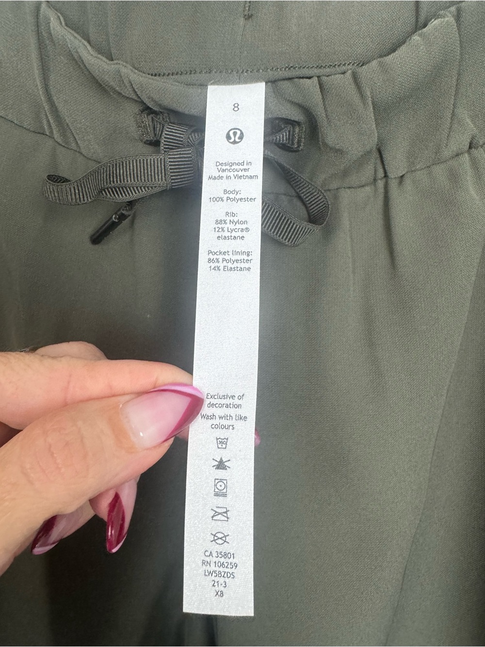 LULULEMON | NEW On the Fly Woven Jogger Pants Dark Olive Green Women’s Size 8 - Picture 8 of 10